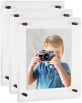 ArtToFrames 14x17 Inch Double Panel Floating Acrylic Picture Frame (Full Frame is 18x21) comes with Black Standoff Hardware, Made in the USA, 3 Pack