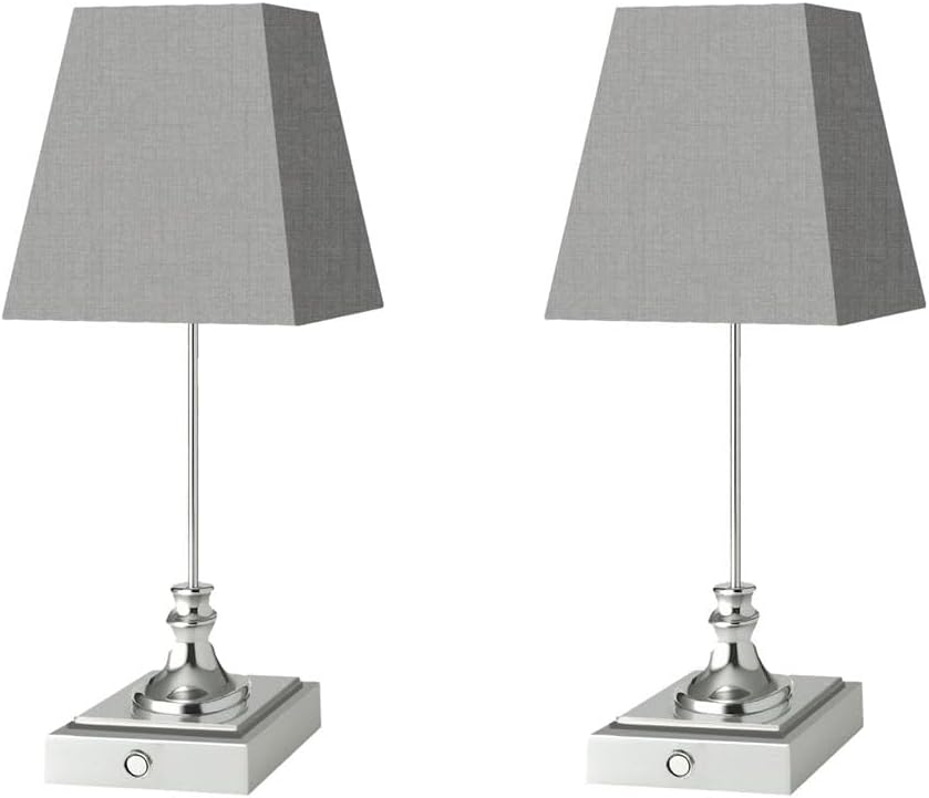 Rechargeable LED Table Lamps with Stepless Touch Control,Light Sliver Cordless Lamp for Living Room&Bedside&Patio&Shower,Small Desk Lamp(6000mAH Battery),2 Pack for Home Decor,Best Gifts for Family