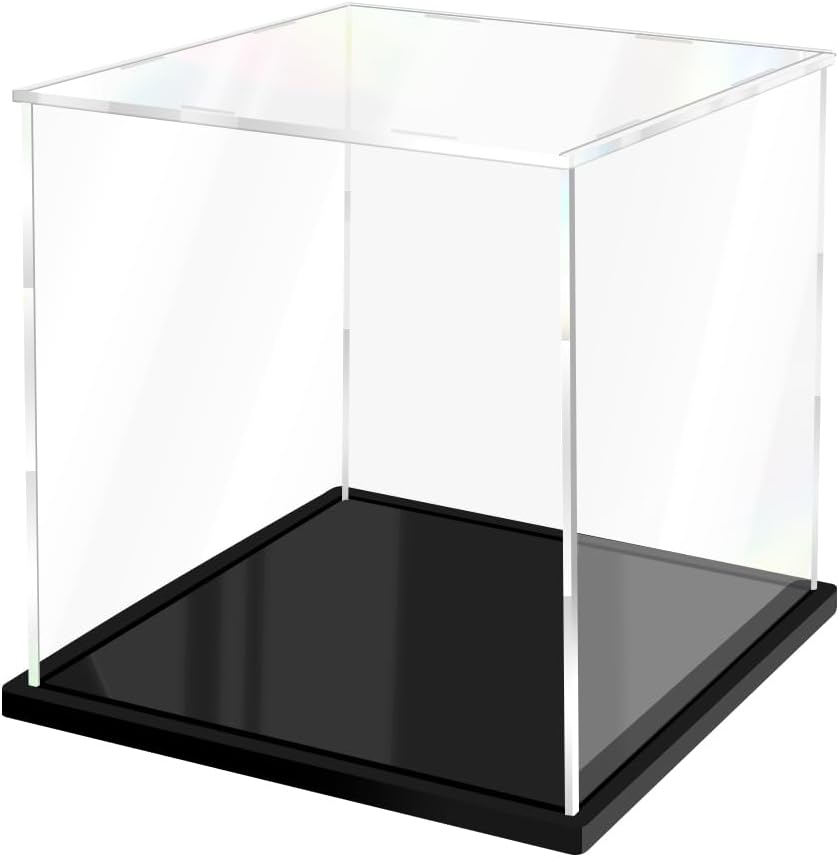 Acrylic Display Case for Collectibles Assemble Clear Acrylic Boxes for Display Thickened Glass Case for Lego Figures Doll Hobby Toys (6.7x6.7x6.7 inch; 17x17x17 cm)