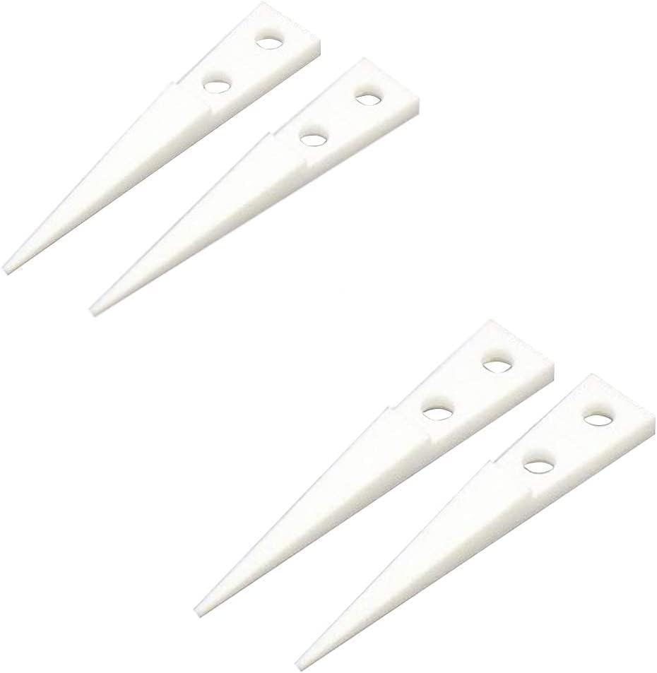 FEITA Pointed Ceramic Tips Replaceable Heat Resistance Heads for Ceramic Tweezers - White - 2 Pairs