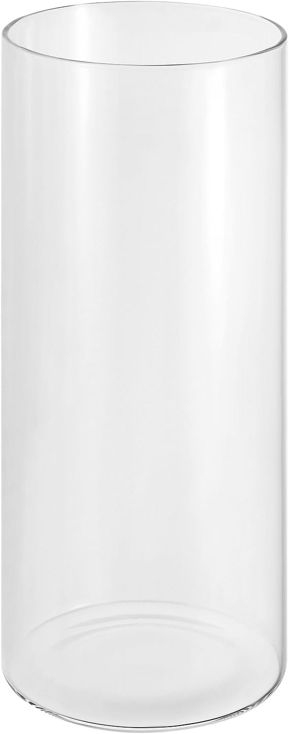 PATIKIL Clear Glass Cylinder Vase, 9.8" Tall and 3.9" Dia Tabletop Flowers Vase Floating Candle Holder Vase for Home Decor Wedding Centerpieces(59oz)