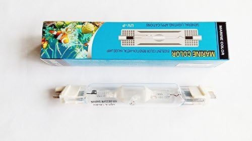 Marine Color 250W 14,000K HQI Double Ended Metal Halide Bulb FC2 Base High Intensity Aquarium Coral Reef Lamp