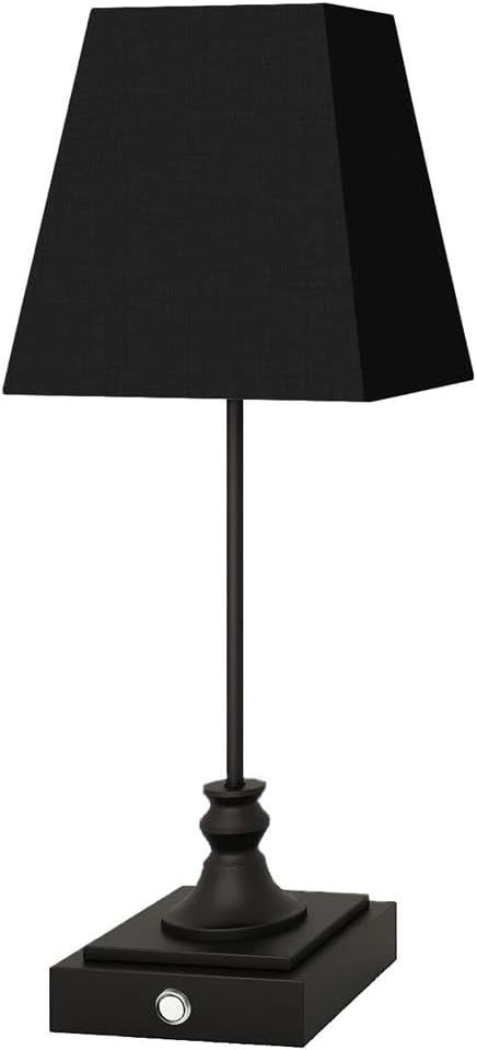 Rechargeable LED Table Lamps with Stepless Touch Control,Black Cordless Lamp for Living Room&Bedside&Patio&Shower,Small Desk Lamp(6000mAH Battery),1 Pack for Home Decor,Best Gifts for Family