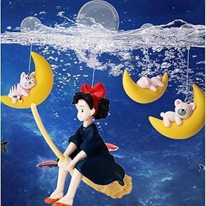 Pssopp 3Pcs Aquarium Ornament, Cute Little Witch Floating Aquarium Decorations Floating Fish Ornament Funny Device Lifelike Landscaping for Aquarium Accessories