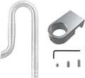 DONGKER Aquarium Lily Pipe,Stainless Steel Surface Skimmer Strainer Tube 360° Rotation with Fixing Bracket for Aquarium Tank