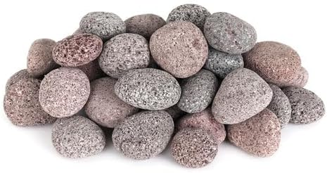Lava Rock - 25-Pound Tumbled Lava Stones - 2"" Red Lava Pebbles - Volcanic Rock - Landscaping Rocks, 1 to 2 Inch (MD)