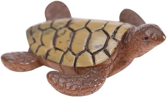 2 Pcs Miniature Sea Turtle Figurine, Mini Sea Turtle Fairy Garden Accessoriesfor Fish Tank Decoration, Succulent Planter, Micro Landscape, Fairy Garden Decor, Cake Toppers, Fish Tank Decoration