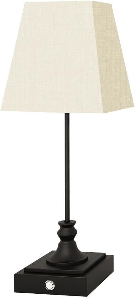 Rechargeable LED Table Lamps with Stepless Touch Control,Black Cordless Lamp for Living Room&Bedside&Patio&Shower,Small Desk Lamp(6000mAH Battery),1 Pack for Home Decor,Best Gifts for Family