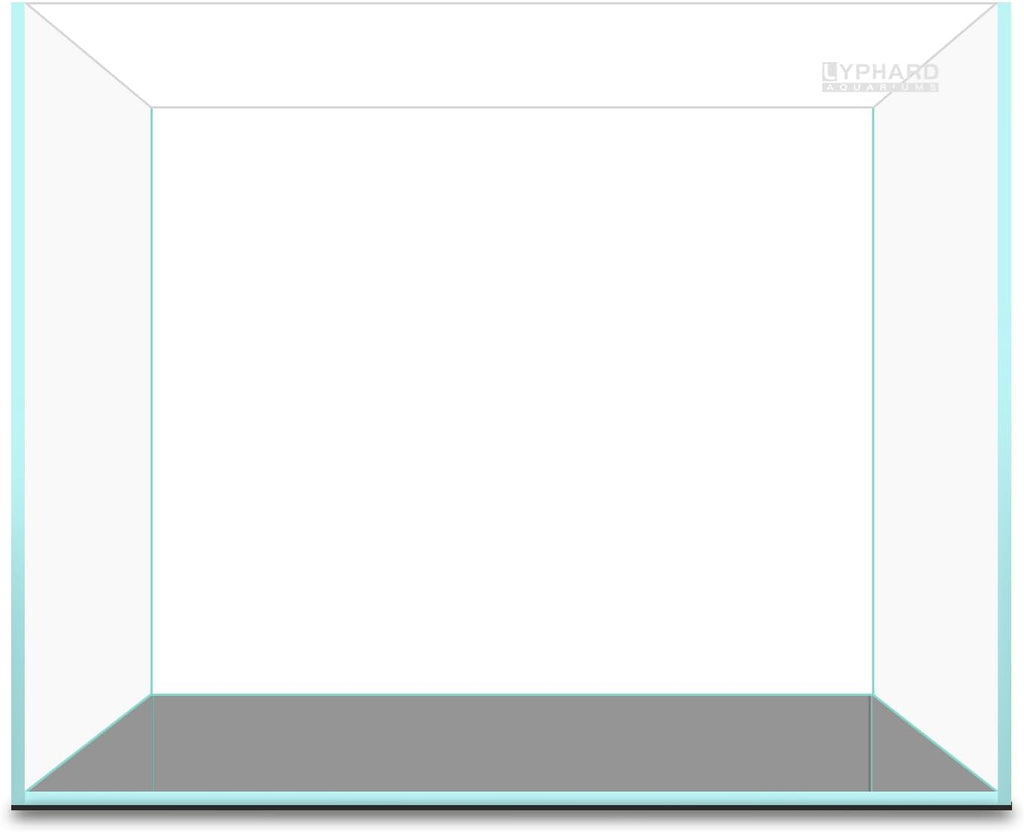 LYPHARD AQUARIUMS 9.5 Gallon Rimless Aquarium, Ultra Clear Glass Low Iron Small Fish Tank for Betta, L15.7×W11.8×H11.8 Inches Thickness 5mm with EVA Foam Mat Included