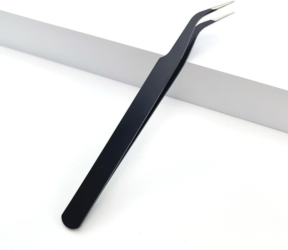 5 Pcs Stainless Steel Curved Craft Tweezers, Multipurpose Curved Tip Craft Tweezers for Intricate Projects, Scrapbooking, Cardmaking, Stickers, Dried Flowers, etc.