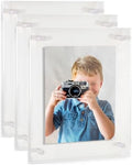 ArtToFrames 14x20 Inch Double Panel Floating Acrylic Picture Frame (Full Frame is 18x24) comes with White Standoff Hardware, Made in the USA, 3 Pack