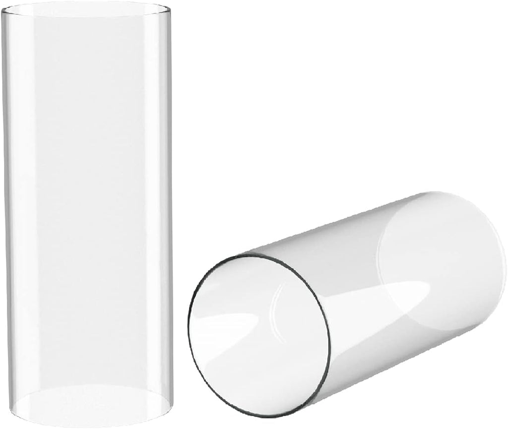 Borosilicate Glass, Clear Candle Holder, Glass Chimney for Candle Open Ended, Glass Hurricane Candle Holders Diameter 3", Height 18"