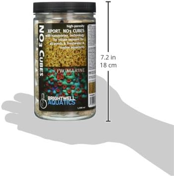Brightwell Aquatics Xport-NO3 Cubes - ½” Cubes, Sulfur Doped, Activated Denitrification Media, 1000-ML (XPCubeN1000)