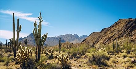 Reptile Habitat Background, Retro Desert Oasis Cactus Terrarium Background 48X20 in Background with 8 EVA Double-Sided Tape