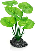 Artificial Fish Tank Decorations Plants, Aquarium Decor Plant Plastic Realistic Silk Plants for Fish Tank Leaf Pad Hammock for Small Tank, Goldfish 1PCS