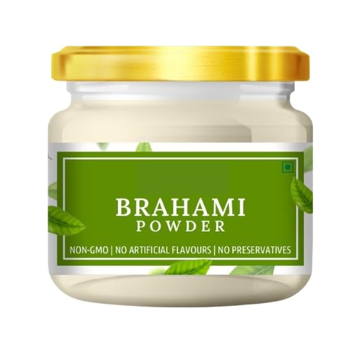 100% Organic Brahmi Leaves Powder - 3.52Ounce | 100Gram - Organic Bacopa Monnieri - for Hair Growth & Skin Care