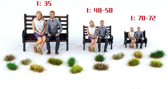 78 Pcs Static Grass Tuft Model Bushy Tufts Lowland Shrubs Tuft Terrain Model Kit for DIY Model Railway Train Landscape Fairy Garden Diorama Scenery (Set B)
