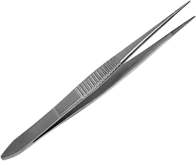 Splinter Forceps - Fine Point - Tweezers Stainless Steel Straight & Curved (Straight 3.50")