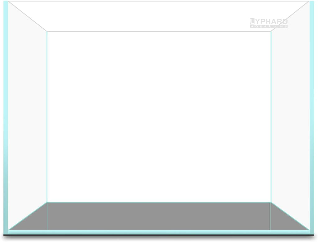 LYPHARD AQUARIUMS 15 Gallon Rimless Aquarium, Ultra Clear Glass Low Iron Rectangular Fish Tank L19.6×W13×H13.8 Inches Thickness 6mm with EVA Foam Mat Included