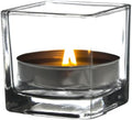 WGVI Clear Square Glass Tea Light Votive Candle Holder, Width 2", Height 2", Small Cube CandleHolders Container Dish Terrarium Tabletop Ambient Decor, 1 Pieces
