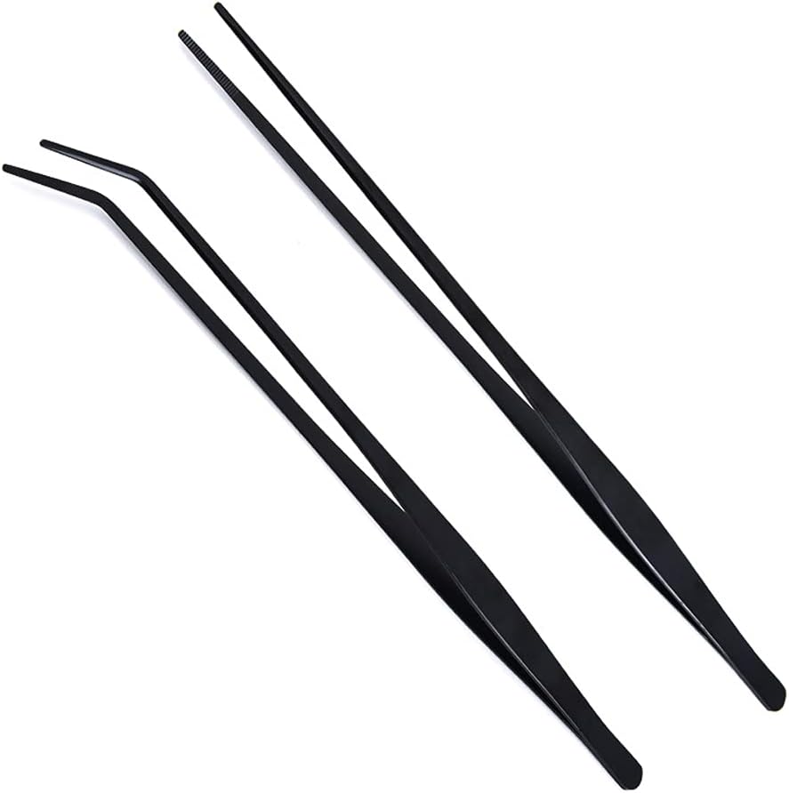 Snake Feeding Tongs, 2Pcs Ball Python Tweezers fit Leopard Gecko, Snakes, Lizards, Rose Hair Tarantula, Chameleon, Jumping Spider