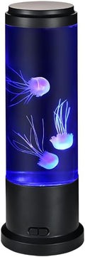 EDIER Jellyfish Lamp, 11 Inch Jellyfish Aquarium with Color Changing Light, Noiseless Pump, USB/Battery Powered Mood Light for Home Decor, Gift for Kids Men Women