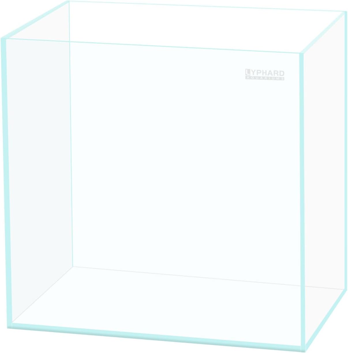 LYPHARD AQUARIUMS Tall Rimless Aquarium 9.5 Gallon, Ultra Clear Low Iron Small Fish Tank for Betta, L11.8×W11.8×H15.8 Glass Thickness 5mm with EVA Foam Leveling Mat