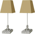 Rechargeable LED Table Lamps with Stepless Touch Control,Sliver Cordless Lamp for Living Room&Bedside&Patio&Shower,Small Desk Lamp(6000mAH Battery),2 Pack for Home Decor,Best Gifts for Family