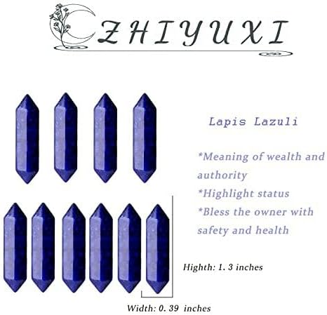 ZHIYUXI 20 Pcs Lapis Lazuli Crystal Lapis Lazuli Stone Gemstone Healing Crystals Tumbled Polished Energy Reiki Healing Stone Wholesale Crystal Wands Decor Gifts