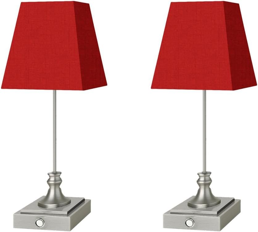Rechargeable LED Table Lamps with Stepless Touch Control,Sliver Cordless Lamp for Living Room&Bedside&Patio&Shower,Small Desk Lamp(6000mAH Battery),2 Pack for Home Decor,Best Gifts for Family