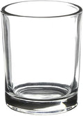 WGVi Clear Glass Cylinder Tea Light Votive Candle Holder, Width 2", Height 2.4", Small Candleholders, Shot Glass, Tabletop Event Decor, 1 Piece