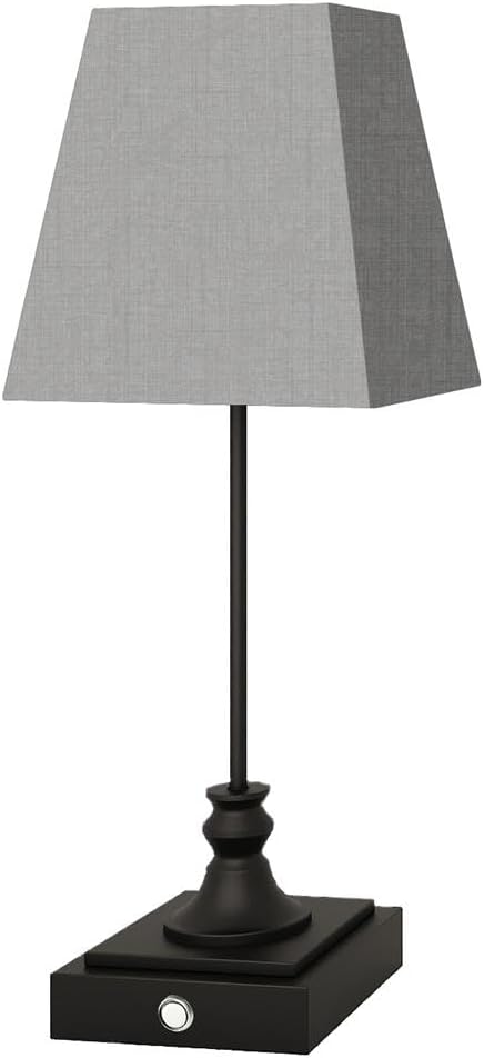 Rechargeable LED Table Lamps with Stepless Touch Control,Black Cordless Lamp for Living Room&Bedside&Patio&Shower,Small Desk Lamp(6000mAH Battery),1 Pack for Home Decor,Best Gifts for Family