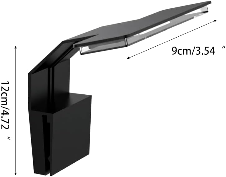 Clip-on Aquarium Light,Full Spectrum LED Fish Tank Plant Light with 4 Colors Dimming for Up to 0.7cm Thickness Tank