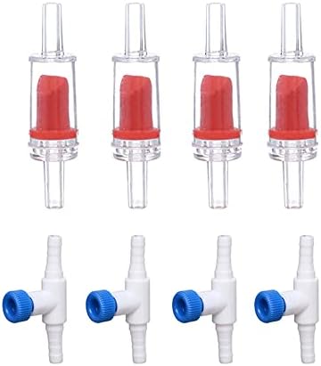 ALEGI 4pcs Small Aquarium Bio Sponge Filter with Suction Cups, Check Valves for 5 Gal, 10 Gal, 20 Gal Breeding Fry Betta Shrimp Fish Tank (Up to 20 Gallon 4 Pcs (Cylinder))