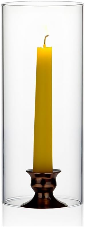 WGVI Hurricane Candle Holder Sleeve, Wide 3", Height 6", Clear Glass Cylinder Candleholder, Chimney Tube, Open Ended Candle Shade, 1 Piece