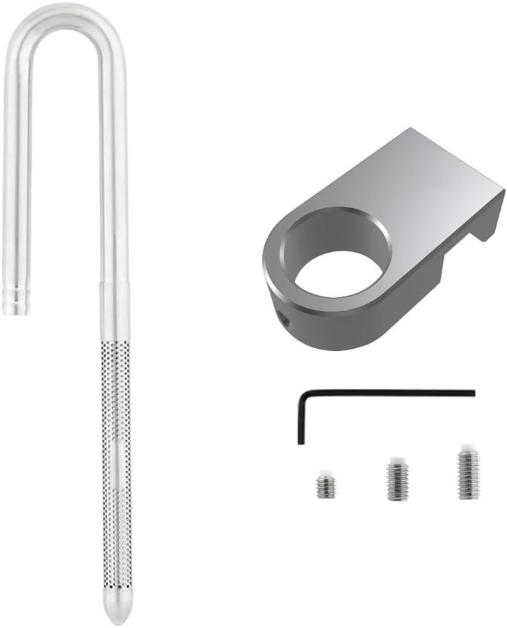DONGKER Aquarium Lily Pipe,Stainless Steel Surface Skimmer Strainer Tube 360° Rotation with Fixing Bracket for Aquarium Tank