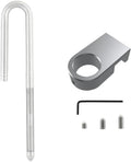 DONGKER Aquarium Lily Pipe,Stainless Steel Surface Skimmer Strainer Tube 360° Rotation with Fixing Bracket for Aquarium Tank