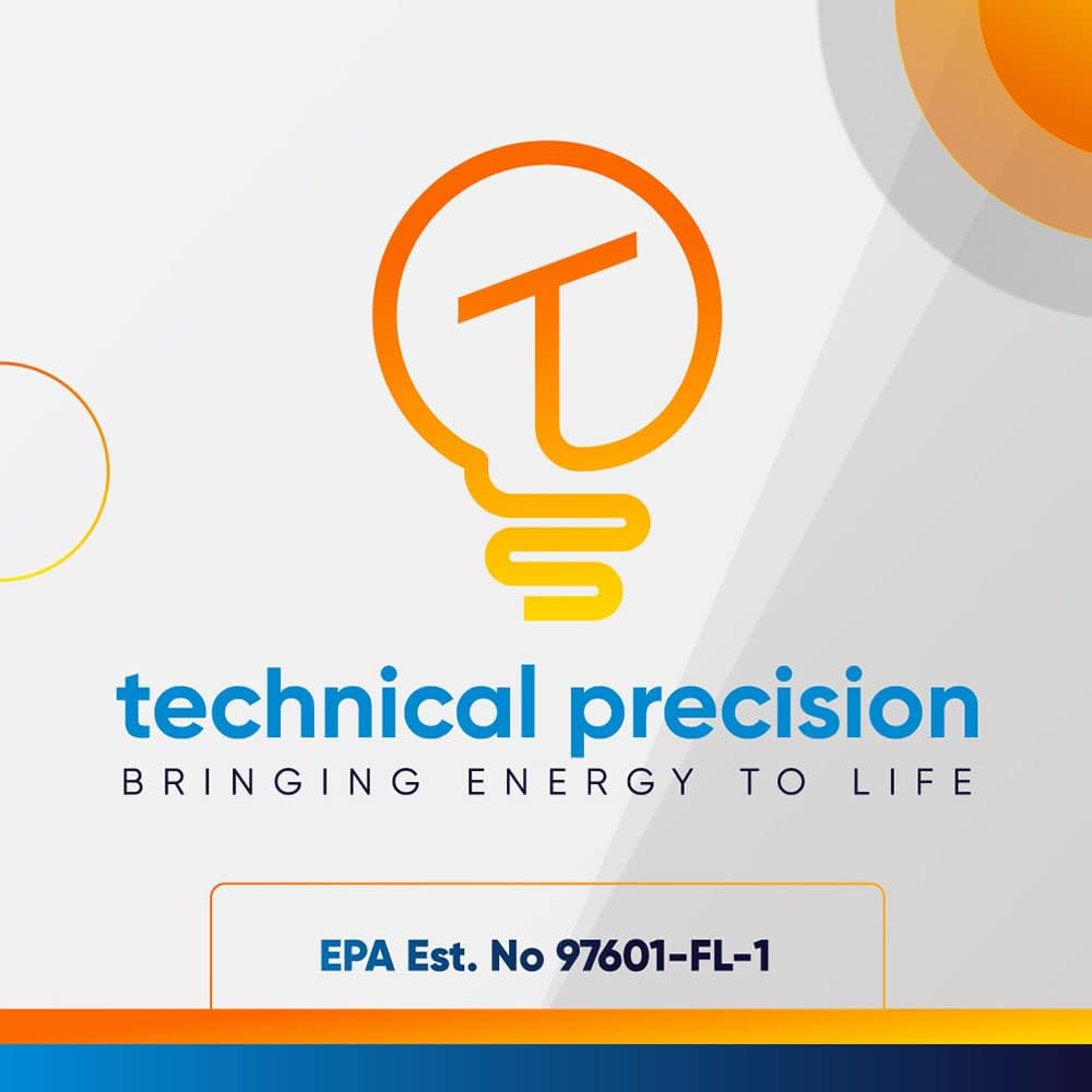 Technical Precision 41W Ultraviolet Germicidal Lamp Replacement for Aquafine 17491 / 17491LM UV Lamp Sterilizer for Water Treatment Facilities - Single Ended Bi-Pin Winged Base - Clear Finish