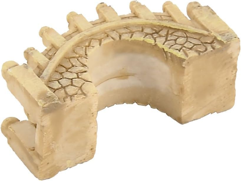 2 Pack Gray & Brown Miniature Stone Arch Bridges - Fairy Garden Ornaments for Dollhouse, Aquarium, Lawn, Patio, and DIY Micro Landscape Decor | Mini Fairy Garden Accessories for Outdoor and Fish Tank
