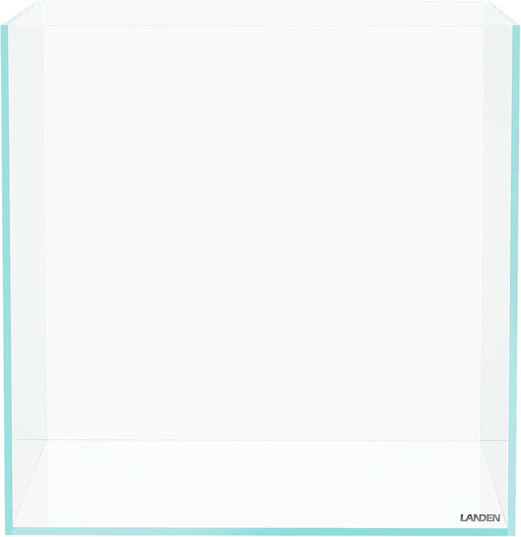LANDEN 36C 11.5 Gallon Cube Rimless Low Iron Aquarium Tank,W14.2×D14.2×H14.2 in(36x36x36cm) 5mm Thickness with Nano Foam Leveling Mat Included