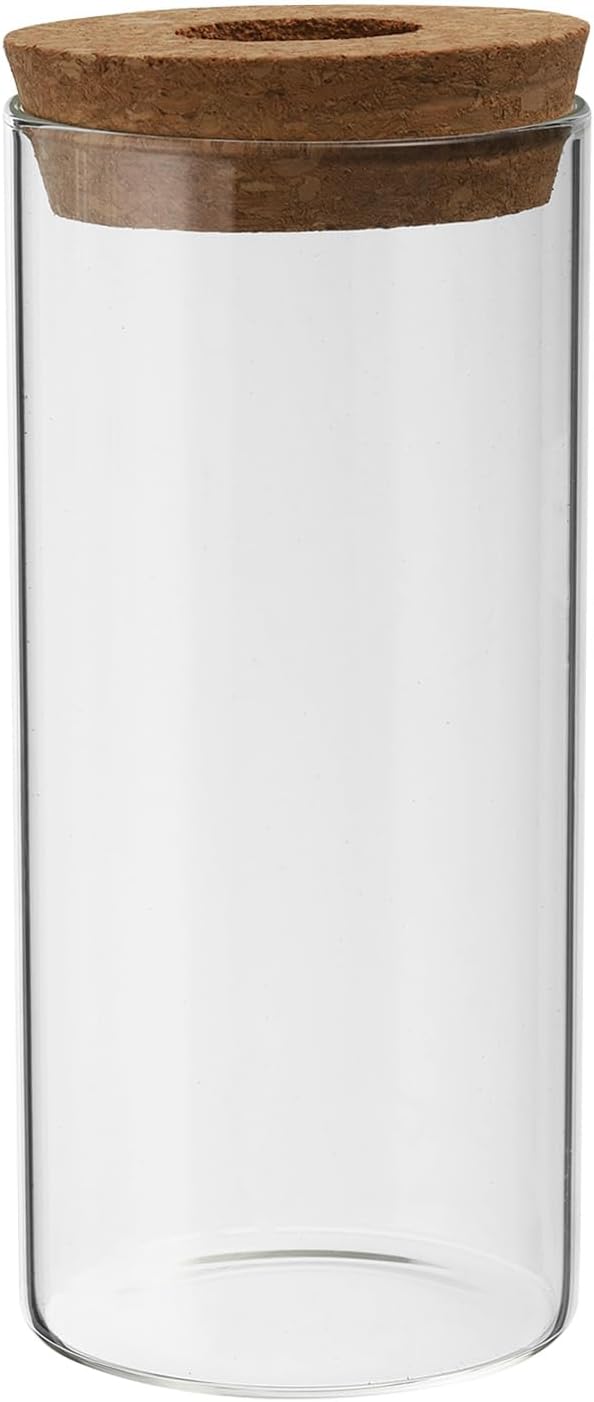 PATIKIL 4.7"x2.6" Plant Propagation Terrarium, Glass Cylinder Vase Desktop Glass Planter with Cork Stopper for Hydroponic Plants Centerpieces