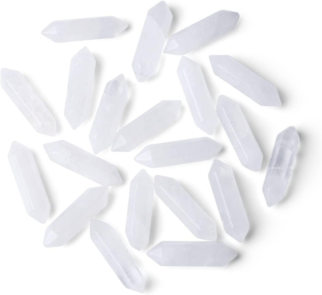 ZHIYUXI Clear Quartz Crystals Healing Crystals Gemstone Quartz Crystal Wand Protection Crystals Bulk Crystals Tumbled Polished Crystal Set Energy Reiki Wholesale Meditation DIY Decor 10 Pcs