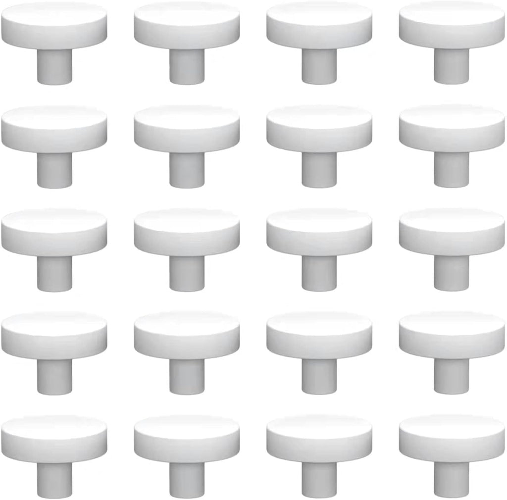 Ceramic White Coralline Coral frag Plugs Coral frag Base Round 20pc