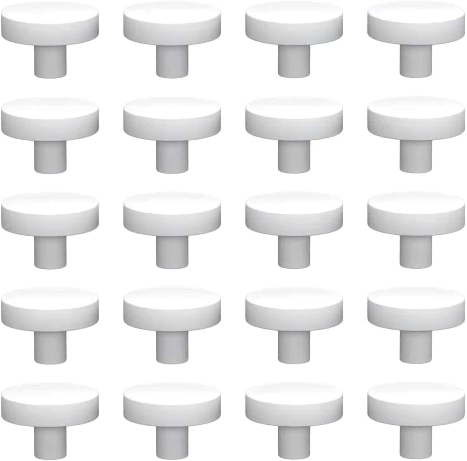 Ceramic White Coralline Coral frag Plugs Coral frag Base Round 20pc