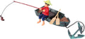 1pc Dynamic Aquarium Fisherman Decor with Air Pump Compatibility Lifelike Resin Adornment for Fish Tank Landscape Compact and Aquarium Ornament