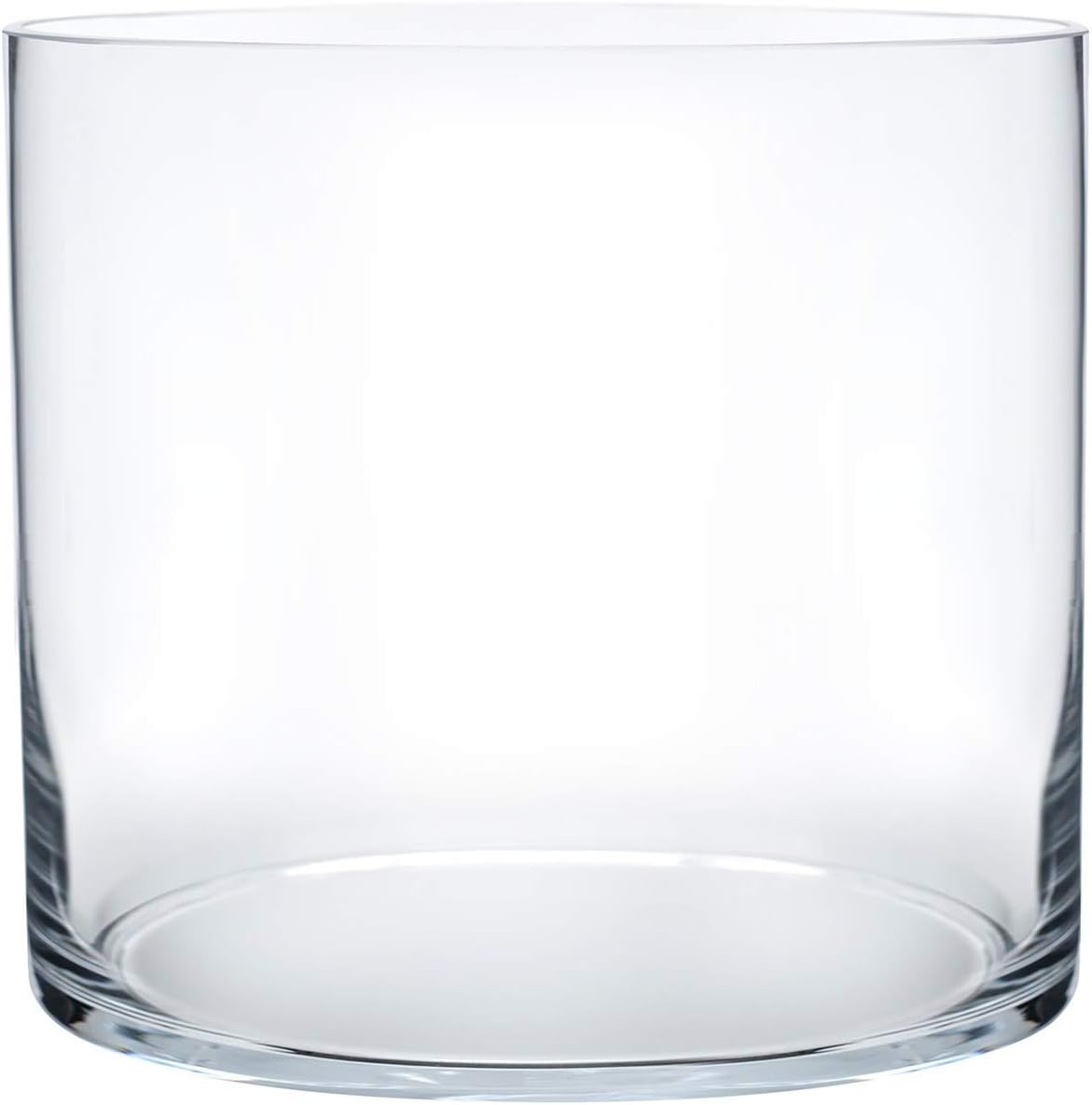 Royal Imports Flower Glass Vase Decorative Centerpiece for Home or Wedding - Cylinder Shape (4" Wide x 4" Tall, Clear)