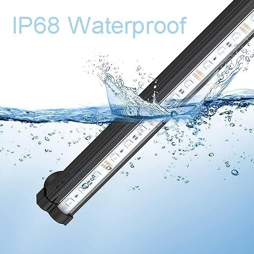 Submersible Aquarium Light,LED Aquarium Air Bubble Light,RGB Color Changing Brightness Adjustable Timing Waterproof Remote Control Fish Tank Light Bar,Aquarium Light Bubbler Wall,7inch