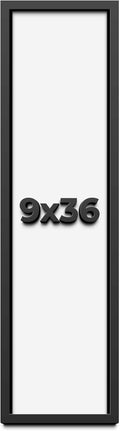 9x36 Shadow Box Frame Black | 1 Inch Deep Solid Wood Shadowbox Display Frame | UV Resistant Acrylic Plexiglass, Acid Free Backing, and Hanging Hardware | Dugan Picture Frame Style
