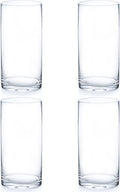 Enova Floral Clear Glass Flower Vase, 6W x 12H Inches Cylinder Vase, Pillar Candle Floating Candle Holders, Tall Cylinder Glass Vase for Flowers, Round Glass Vase for Home Decor, Wedding (Pack 4)