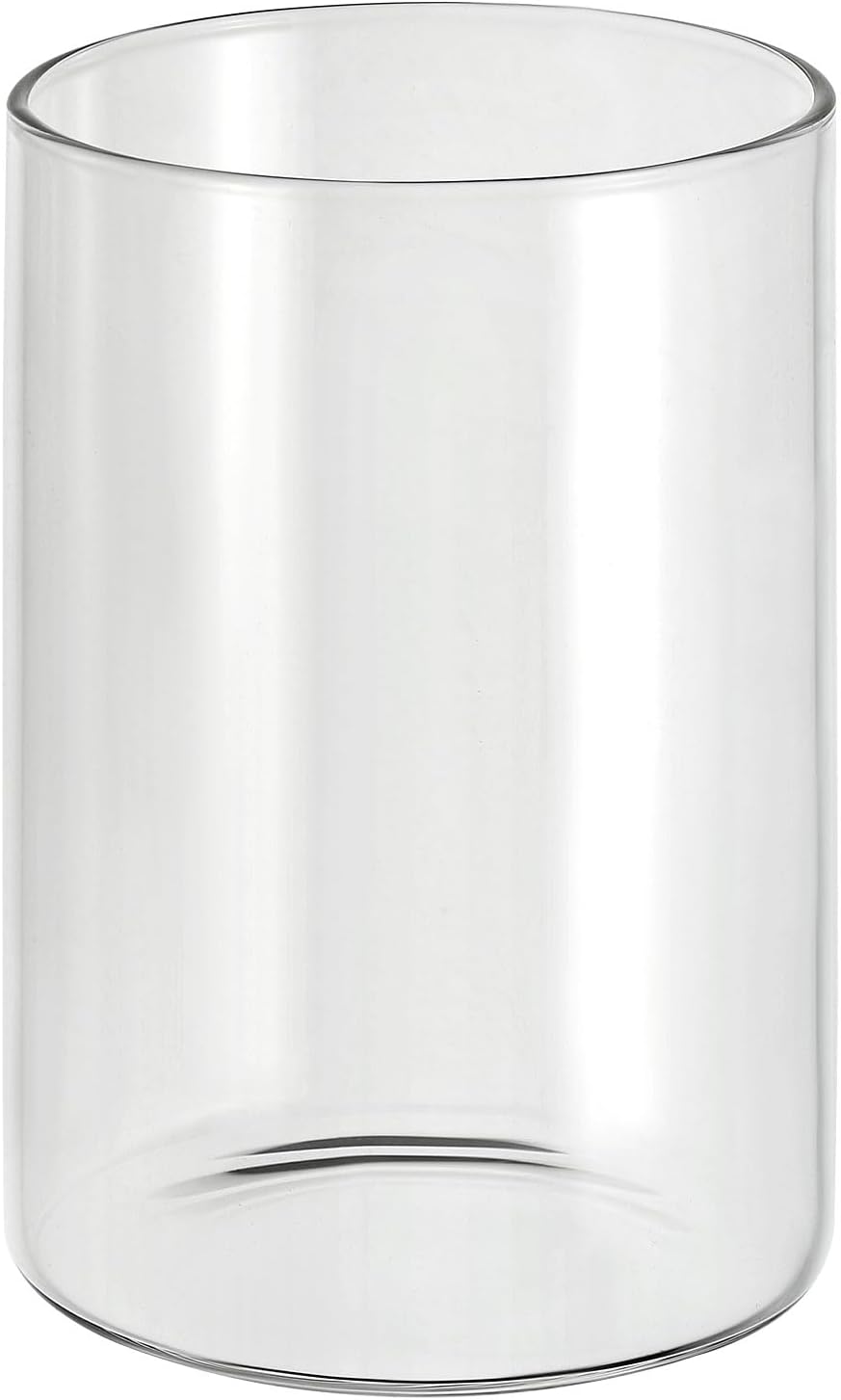 PATIKIL Clear Glass Cylinder Vase, 4.7" Tall and 3.1" Dia, 500ml, Tabletop Flowers Vase, Floating Candle Holder, Modern, Transparent